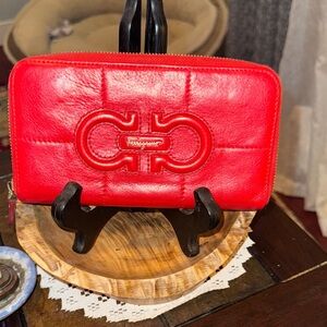 Ferragamo Red Leather Wallet
